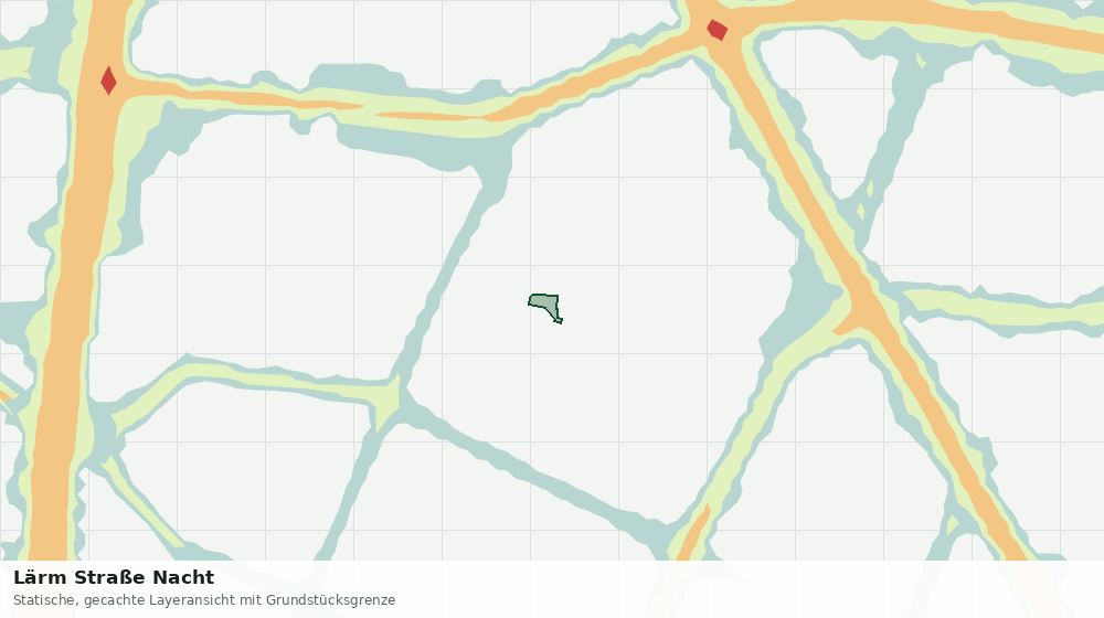 Statische Kartenansicht: Lärm Straße Nacht