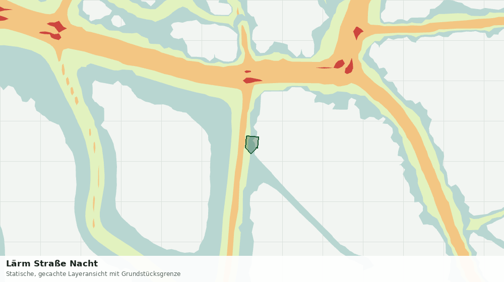 Statische Kartenansicht: Lärm Straße Nacht