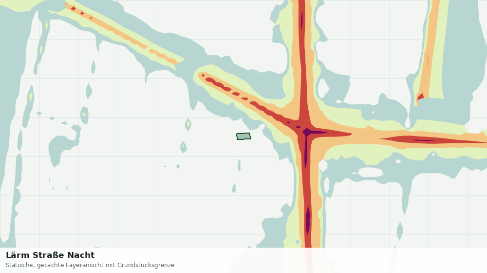 Statische Kartenansicht: Lärm Straße Nacht