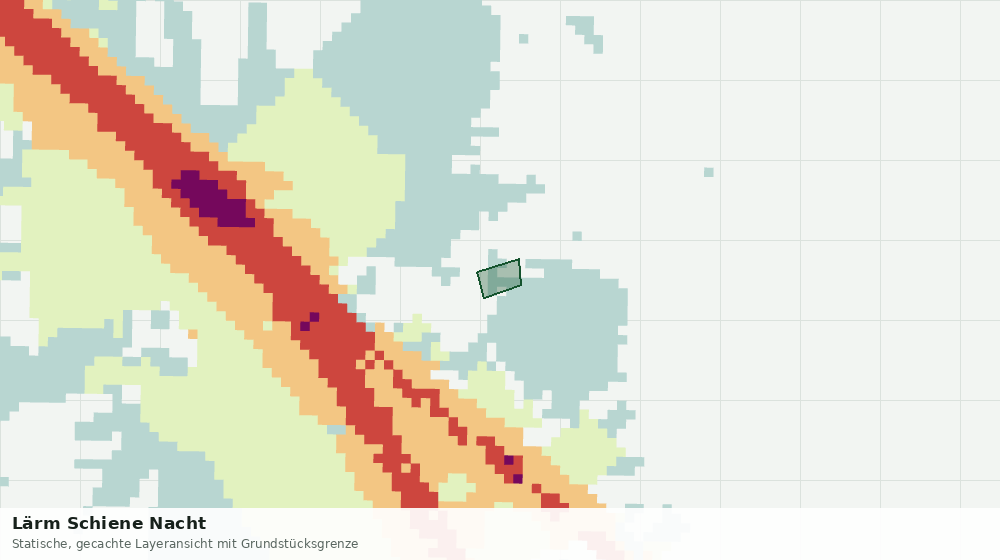 Statische Kartenansicht: Lärm Schiene Nacht