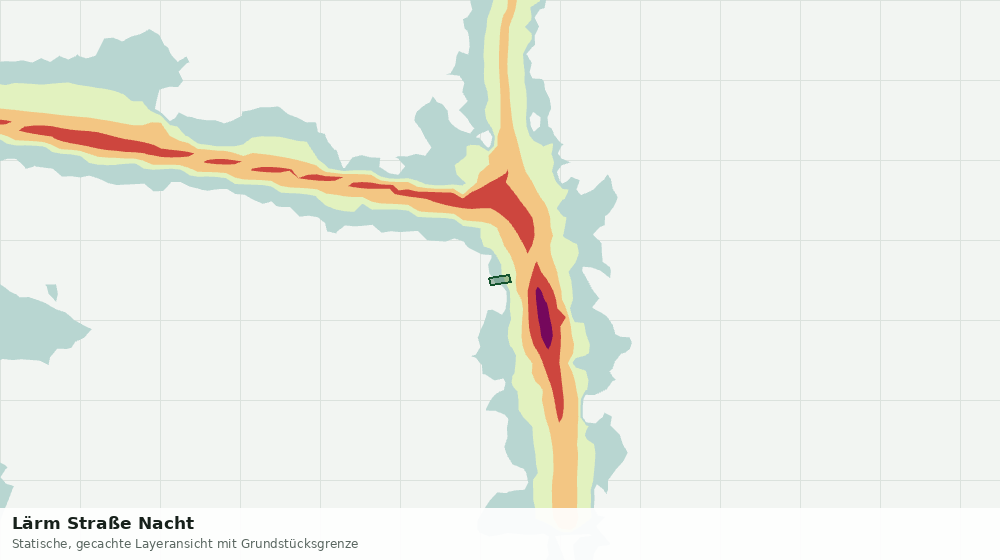 Statische Kartenansicht: Lärm Straße Nacht