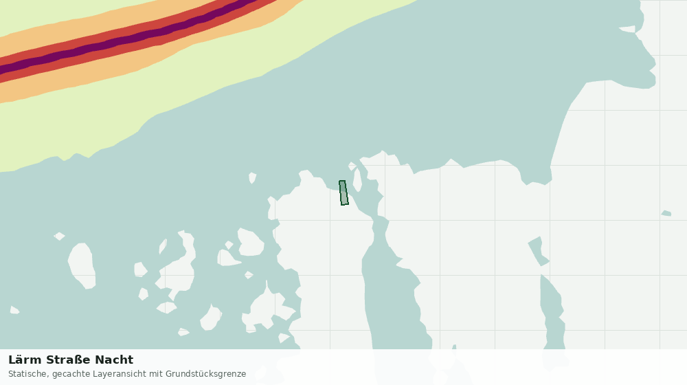 Statische Kartenansicht: Lärm Straße Nacht