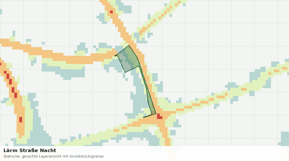 Statische Kartenansicht: Lärm Straße Nacht