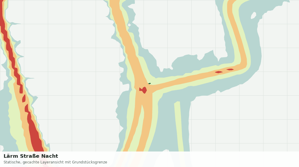 Statische Kartenansicht: Lärm Straße Nacht
