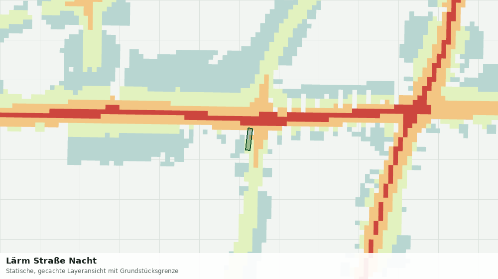 Statische Kartenansicht: Lärm Straße Nacht
