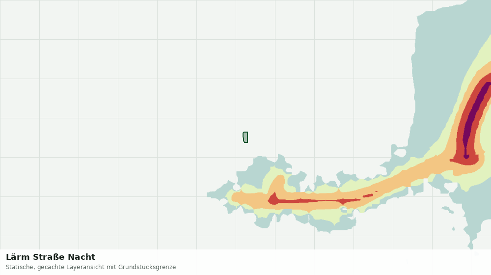 Statische Kartenansicht: Lärm Straße Nacht