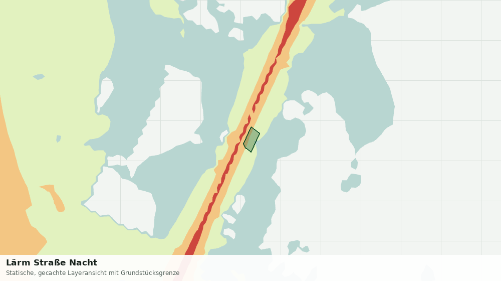 Statische Kartenansicht: Lärm Straße Nacht