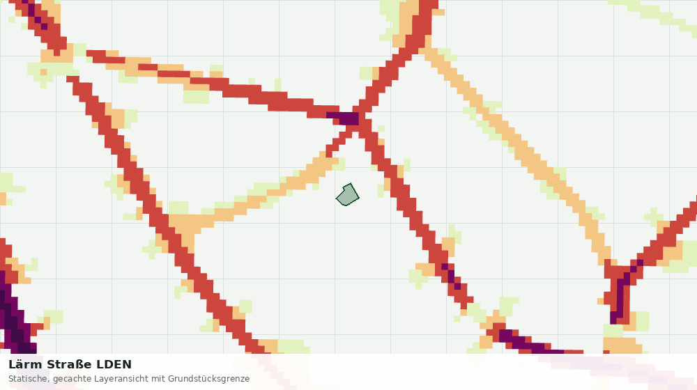 Statische Kartenansicht: Lärm Straße LDEN