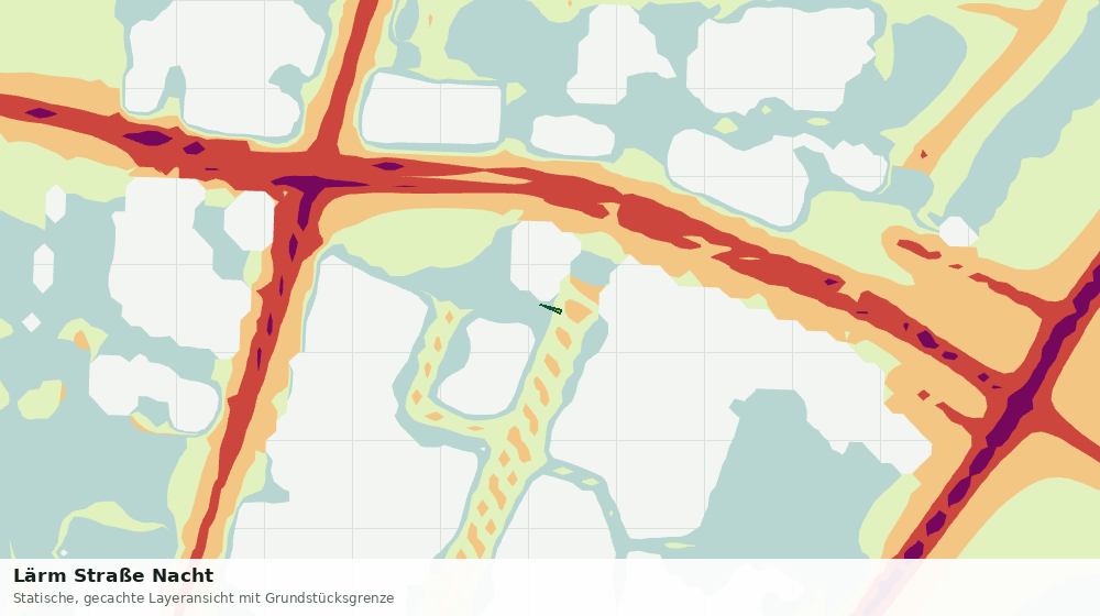 Statische Kartenansicht: Lärm Straße Nacht