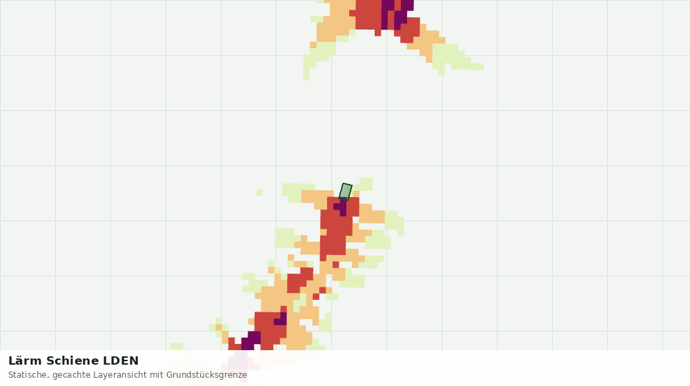 Statische Kartenansicht: Lärm Schiene LDEN