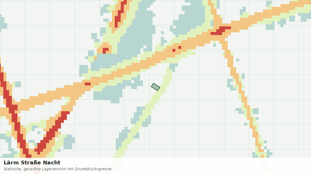 Statische Kartenansicht: Lärm Straße Nacht