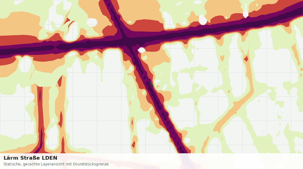 Statische Kartenansicht: Lärm Straße LDEN