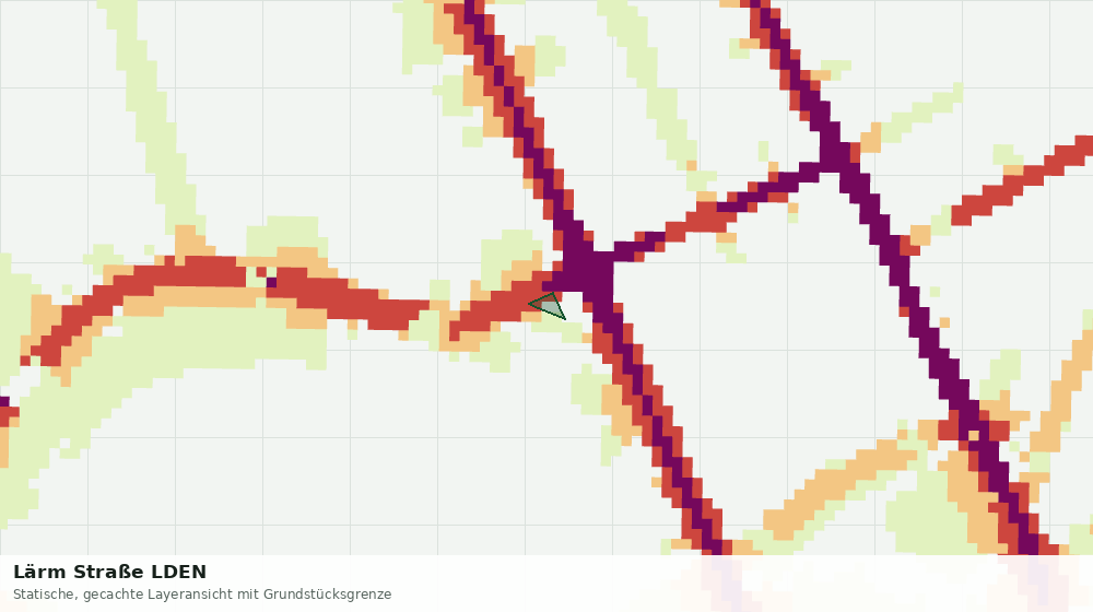 Statische Kartenansicht: Lärm Straße LDEN