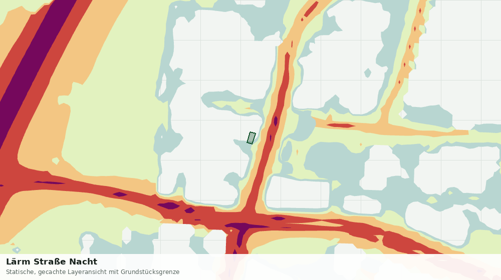 Statische Kartenansicht: Lärm Straße Nacht
