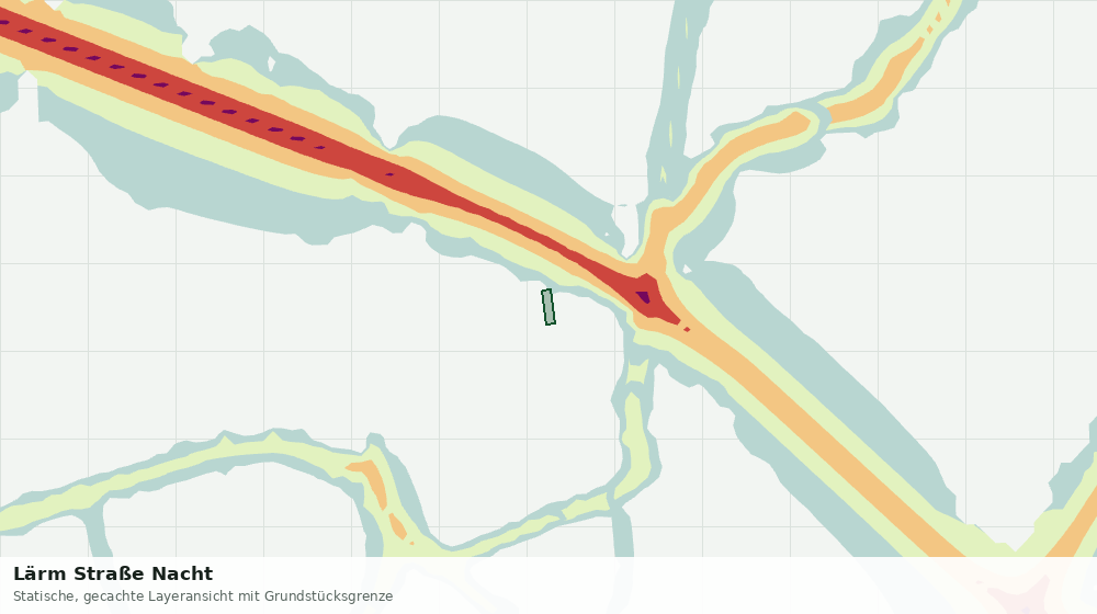 Statische Kartenansicht: Lärm Straße Nacht