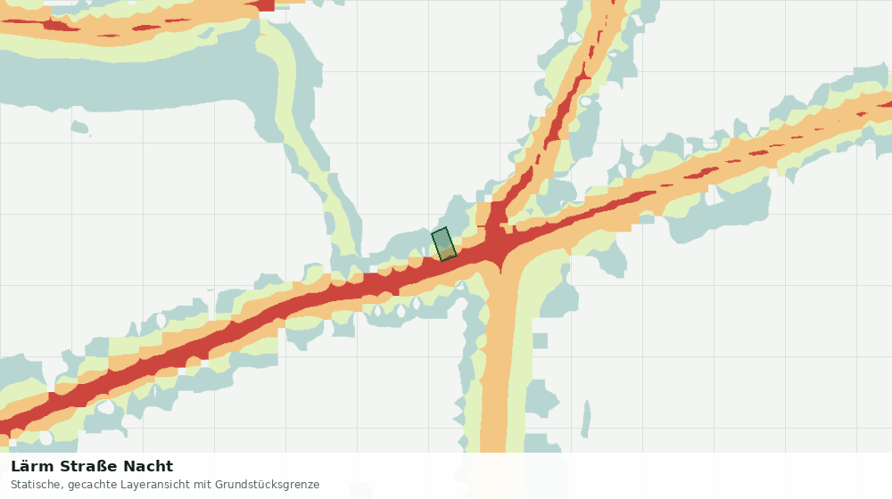 Statische Kartenansicht: Lärm Straße Nacht