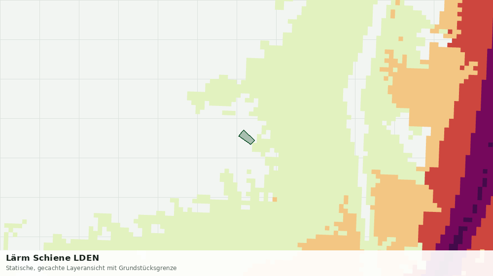 Statische Kartenansicht: Lärm Schiene LDEN
