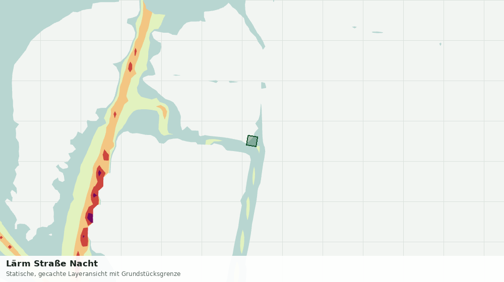 Statische Kartenansicht: Lärm Straße Nacht