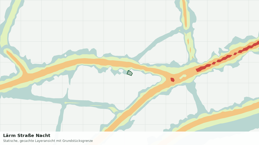 Statische Kartenansicht: Lärm Straße Nacht