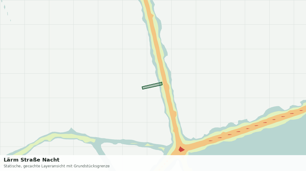 Statische Kartenansicht: Lärm Straße Nacht
