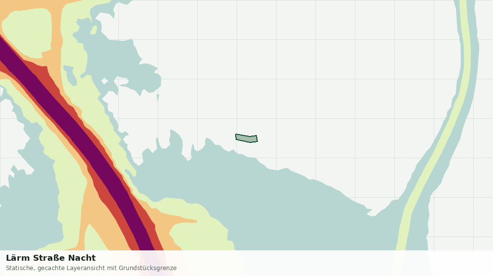 Statische Kartenansicht: Lärm Straße Nacht