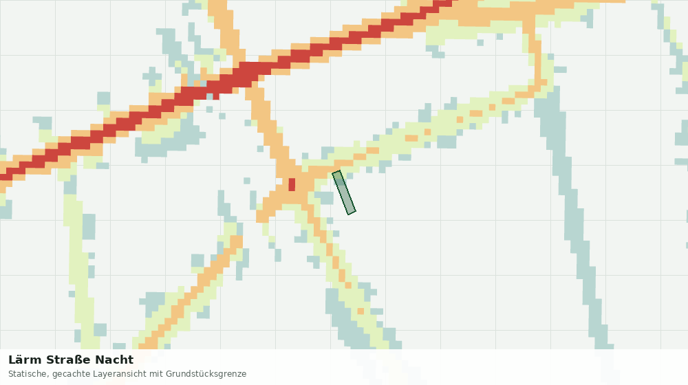 Statische Kartenansicht: Lärm Straße Nacht