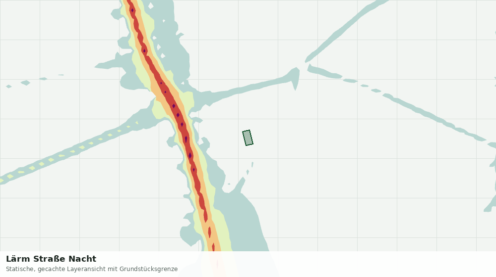 Statische Kartenansicht: Lärm Straße Nacht