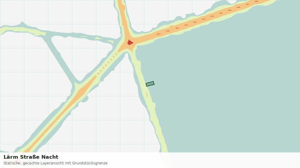 Statische Kartenansicht: Lärm Straße Nacht