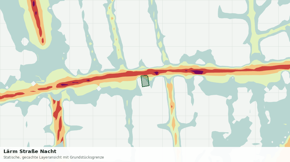 Statische Kartenansicht: Lärm Straße Nacht