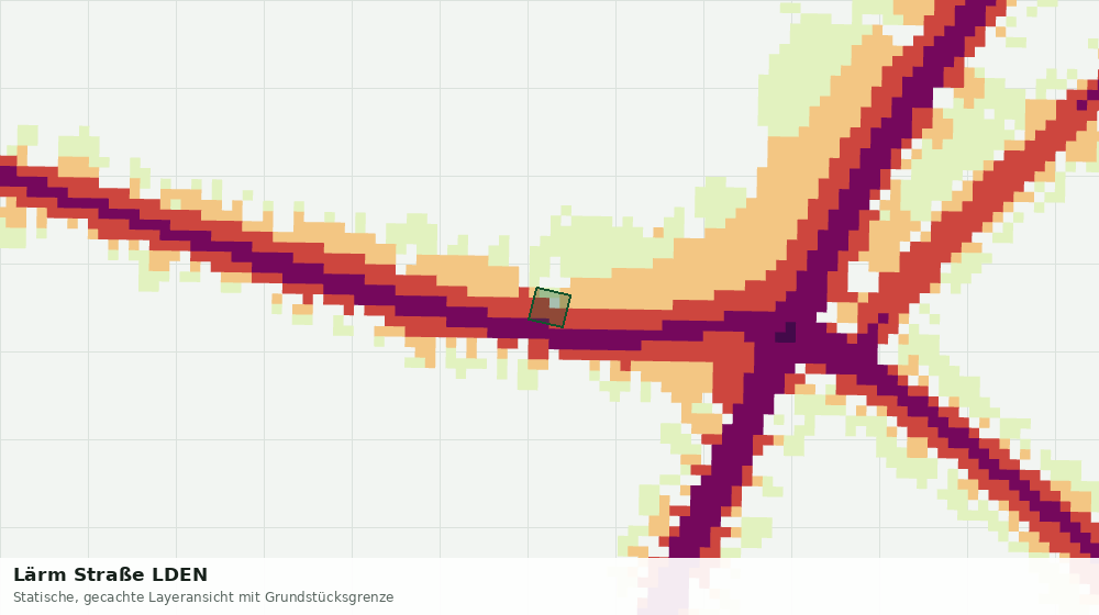Statische Kartenansicht: Lärm Straße LDEN