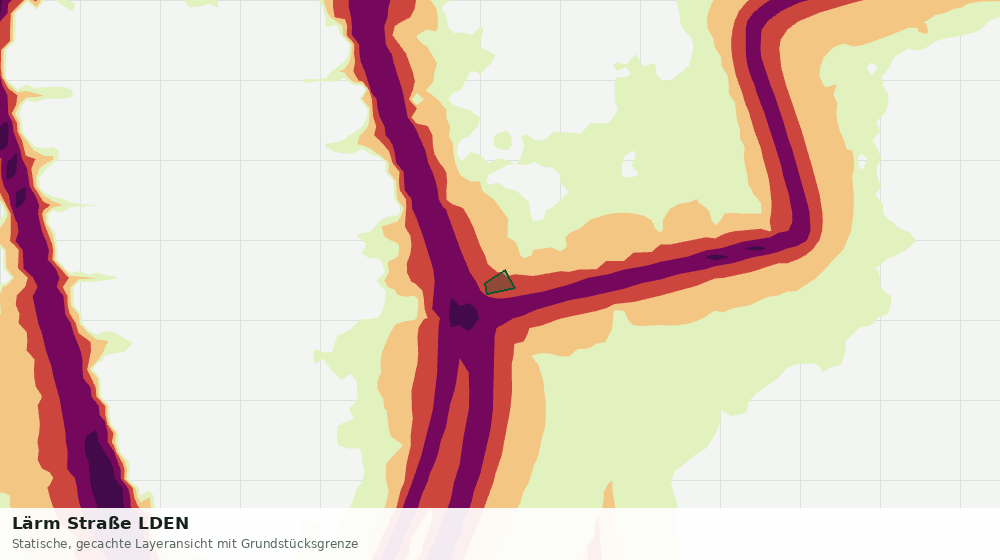 Statische Kartenansicht: Lärm Straße LDEN