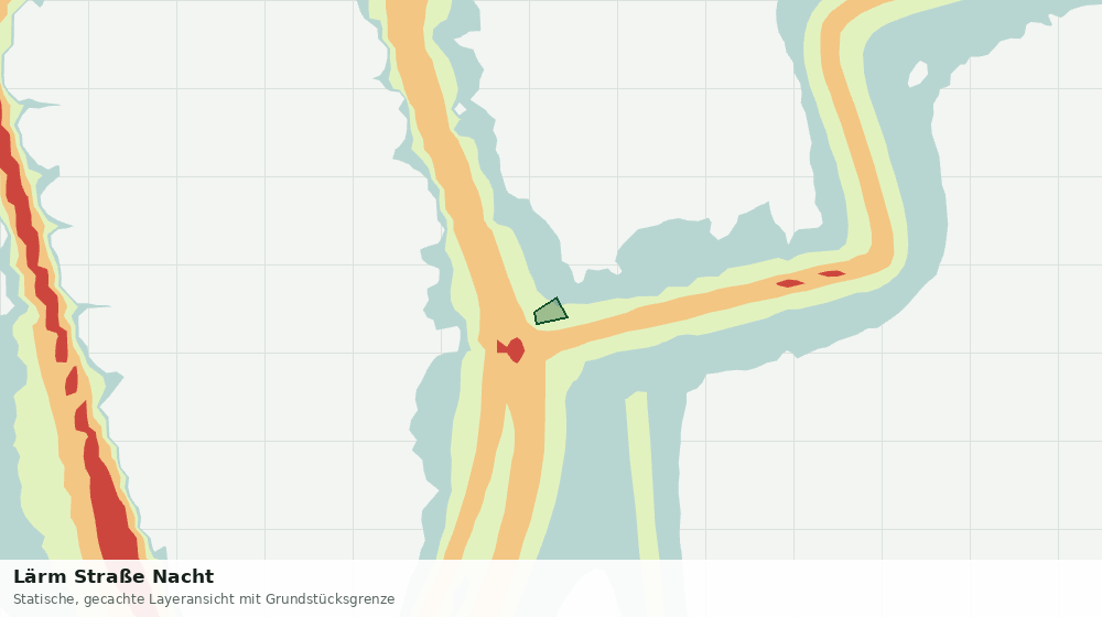 Statische Kartenansicht: Lärm Straße Nacht