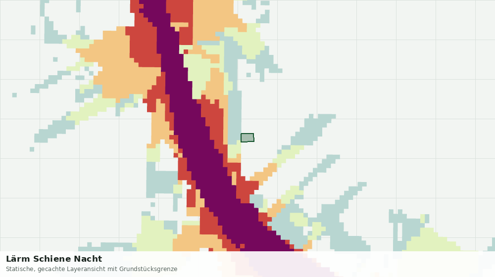 Statische Kartenansicht: Lärm Schiene Nacht
