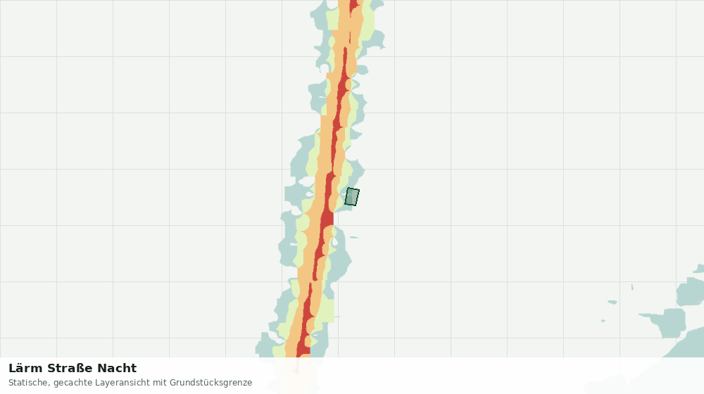 Statische Kartenansicht: Lärm Straße Nacht