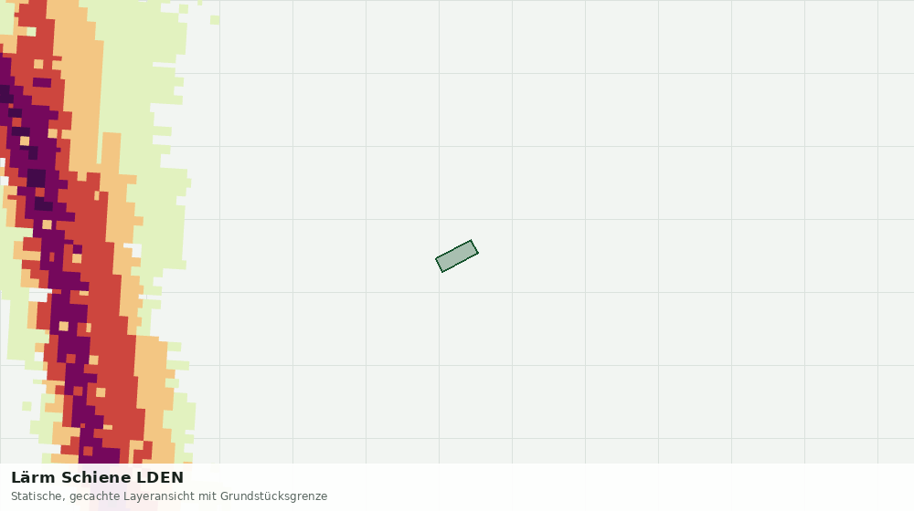 Statische Kartenansicht: Lärm Schiene LDEN