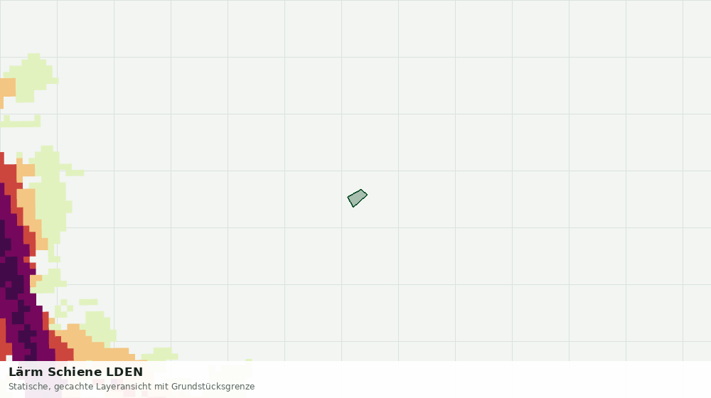 Statische Kartenansicht: Lärm Schiene LDEN
