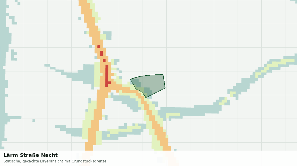 Statische Kartenansicht: Lärm Straße Nacht