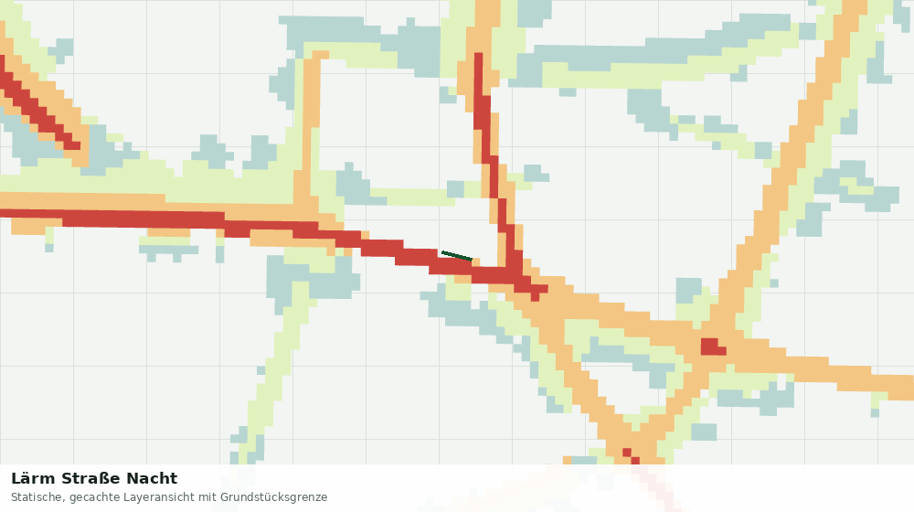 Statische Kartenansicht: Lärm Straße Nacht