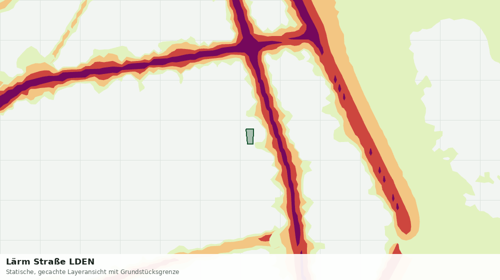 Statische Kartenansicht: Lärm Straße LDEN
