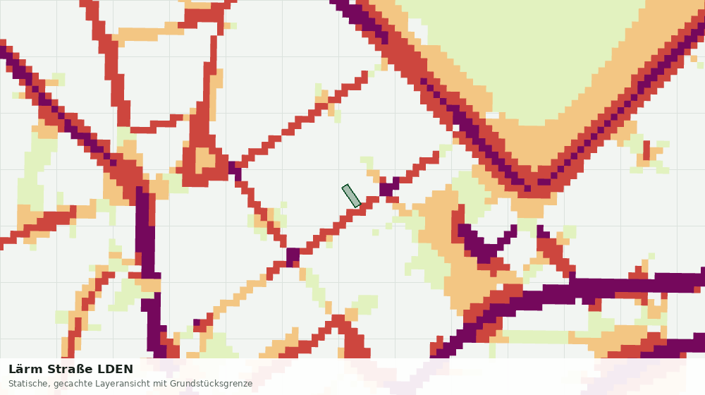 Statische Kartenansicht: Lärm Straße LDEN
