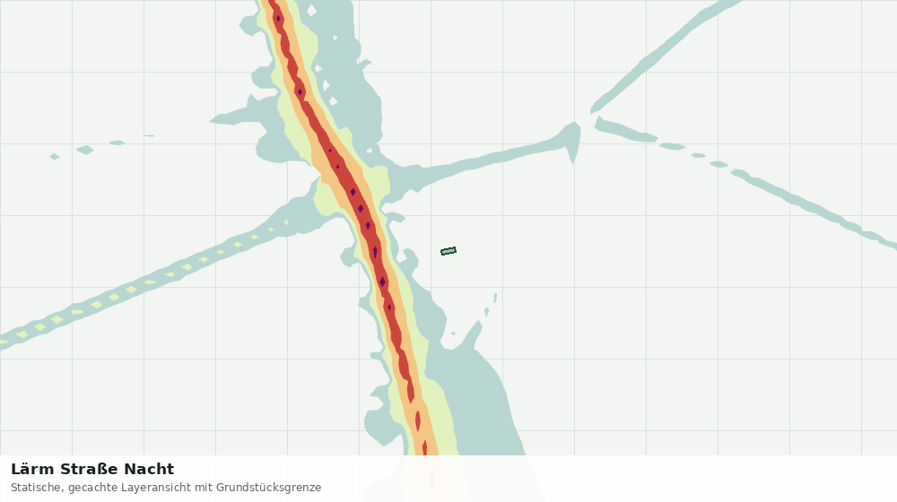 Statische Kartenansicht: Lärm Straße Nacht