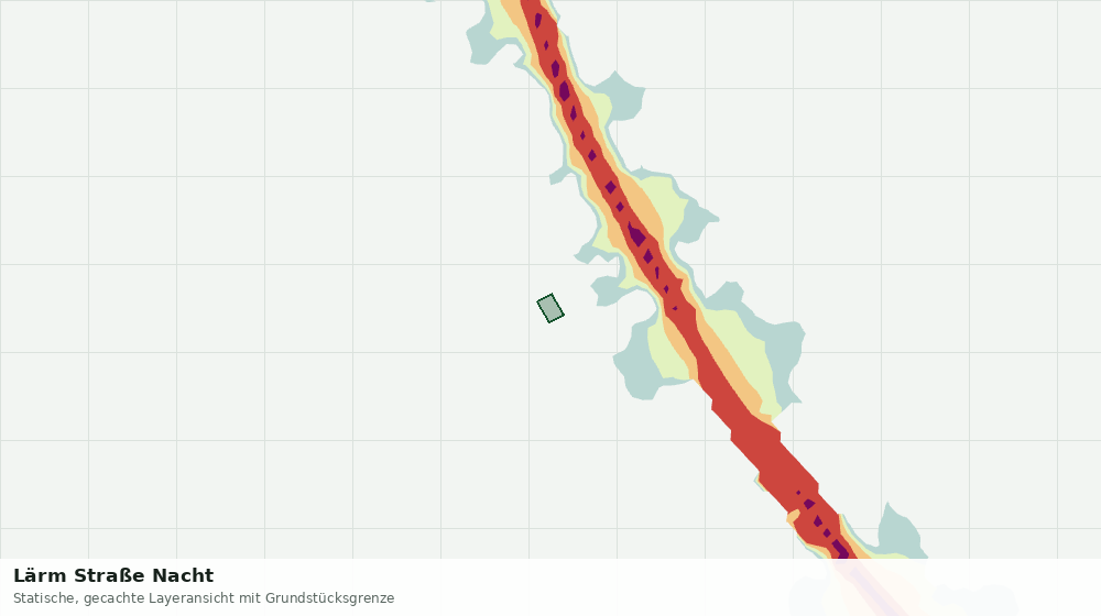 Statische Kartenansicht: Lärm Straße Nacht