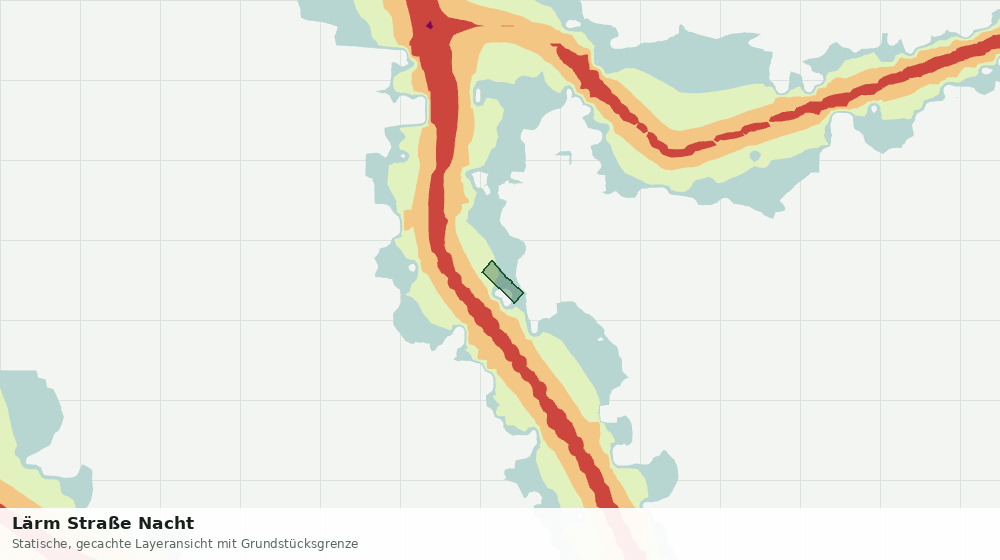 Statische Kartenansicht: Lärm Straße Nacht
