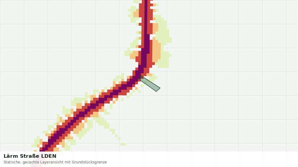 Statische Kartenansicht: Lärm Straße LDEN