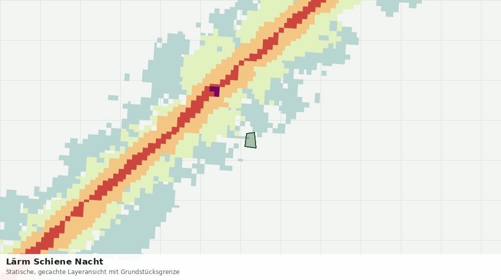 Statische Kartenansicht: Lärm Schiene Nacht