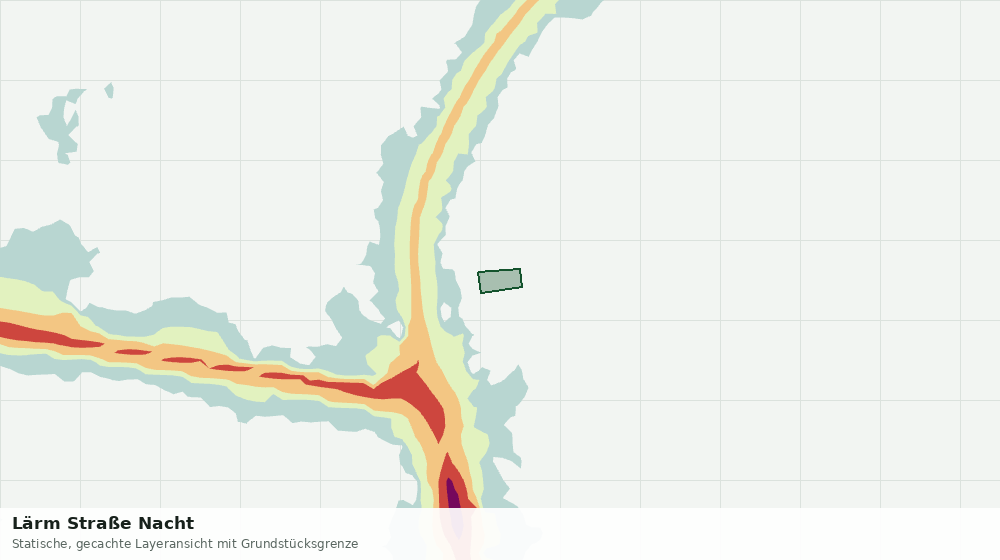 Statische Kartenansicht: Lärm Straße Nacht