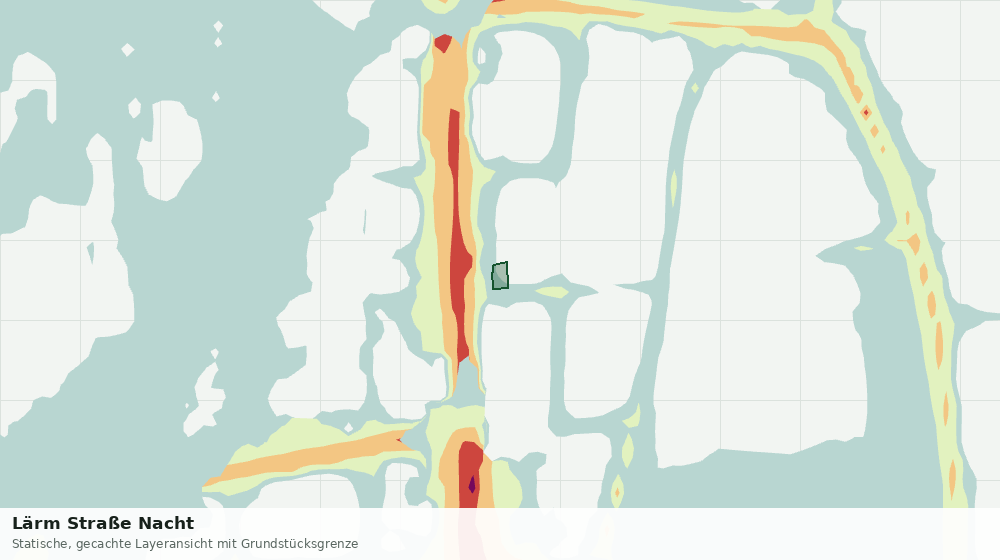 Statische Kartenansicht: Lärm Straße Nacht