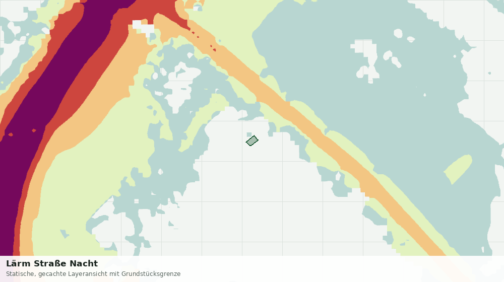 Statische Kartenansicht: Lärm Straße Nacht