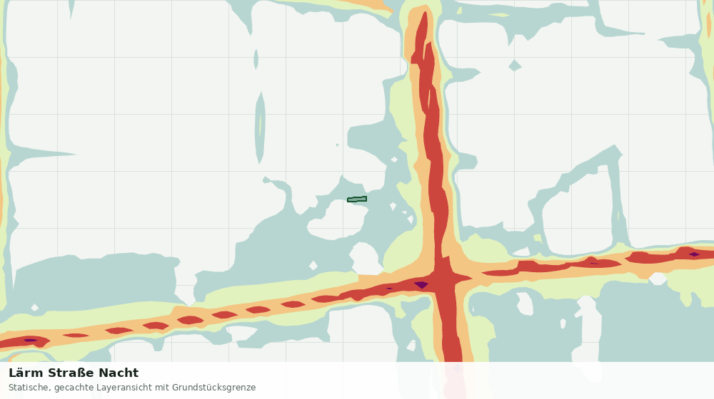 Statische Kartenansicht: Lärm Straße Nacht