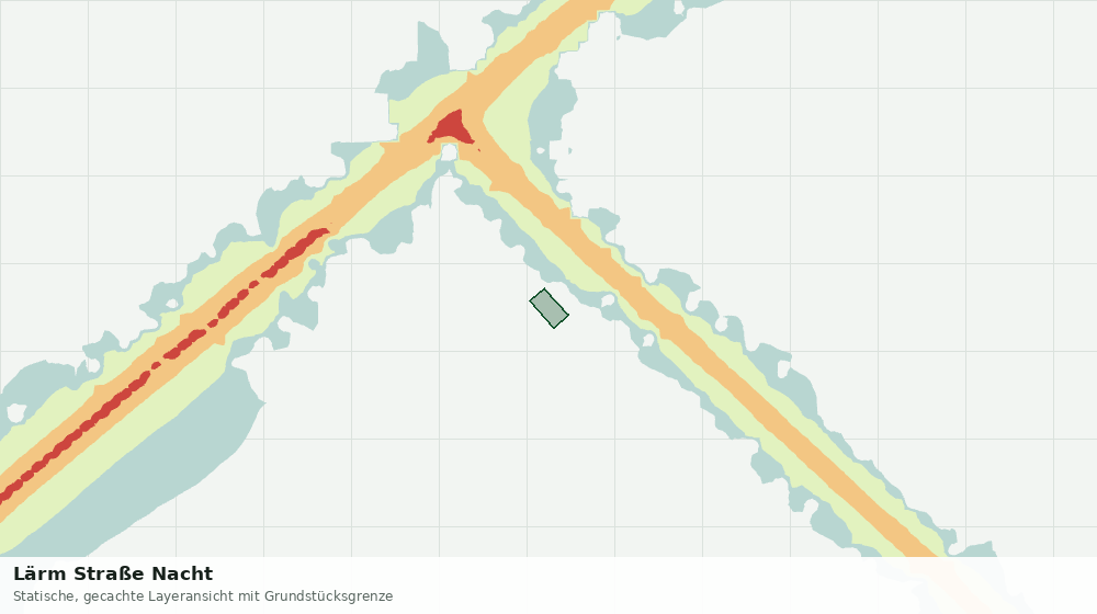 Statische Kartenansicht: Lärm Straße Nacht